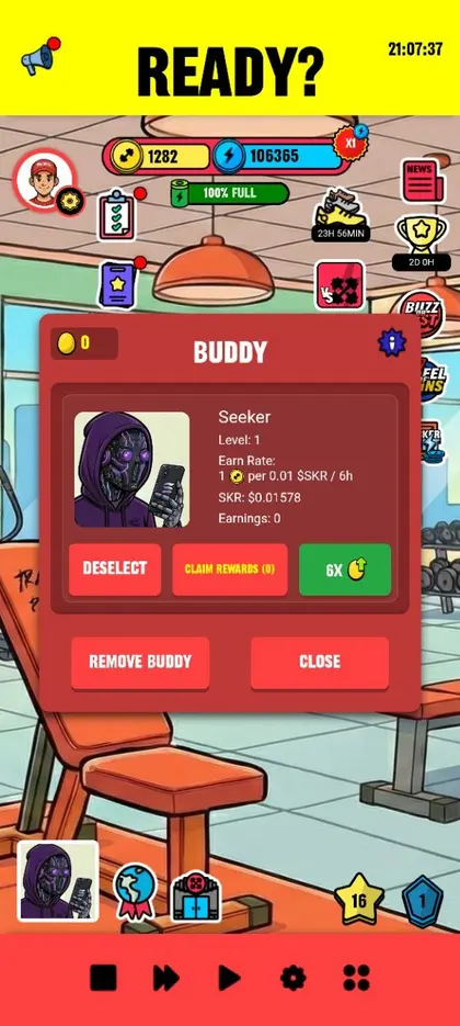 GYMBATTLZ collectible fitness buddies screen